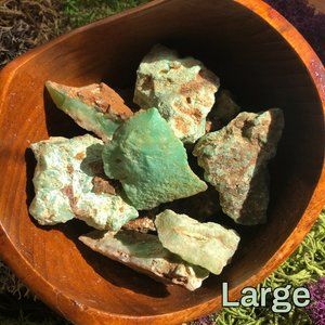 Raw Chrysoprase Chunk from Tanzania Large size natural crystal blue green